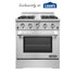 NXR LS Series Gas Range- Stainless Steel 6 German Sealed Burner with Convection Oven